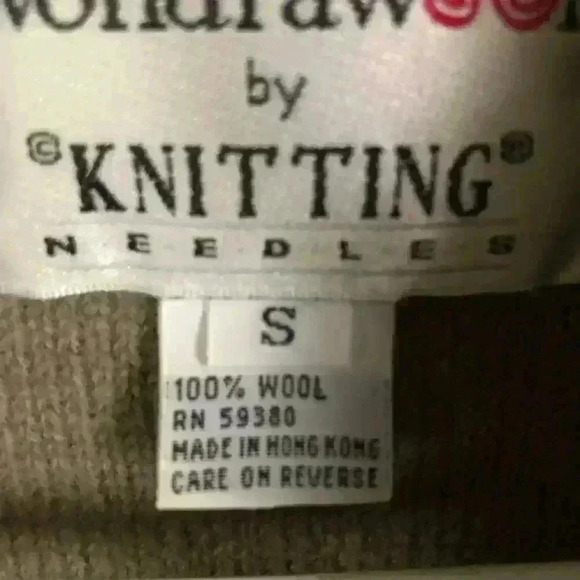 Wondra Wool By Knitting Needless Zip Up Faux Fur Collar Jacket Size S - Picture 2 of 7